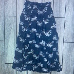 Lulu's Navy and White Maxi Skirt